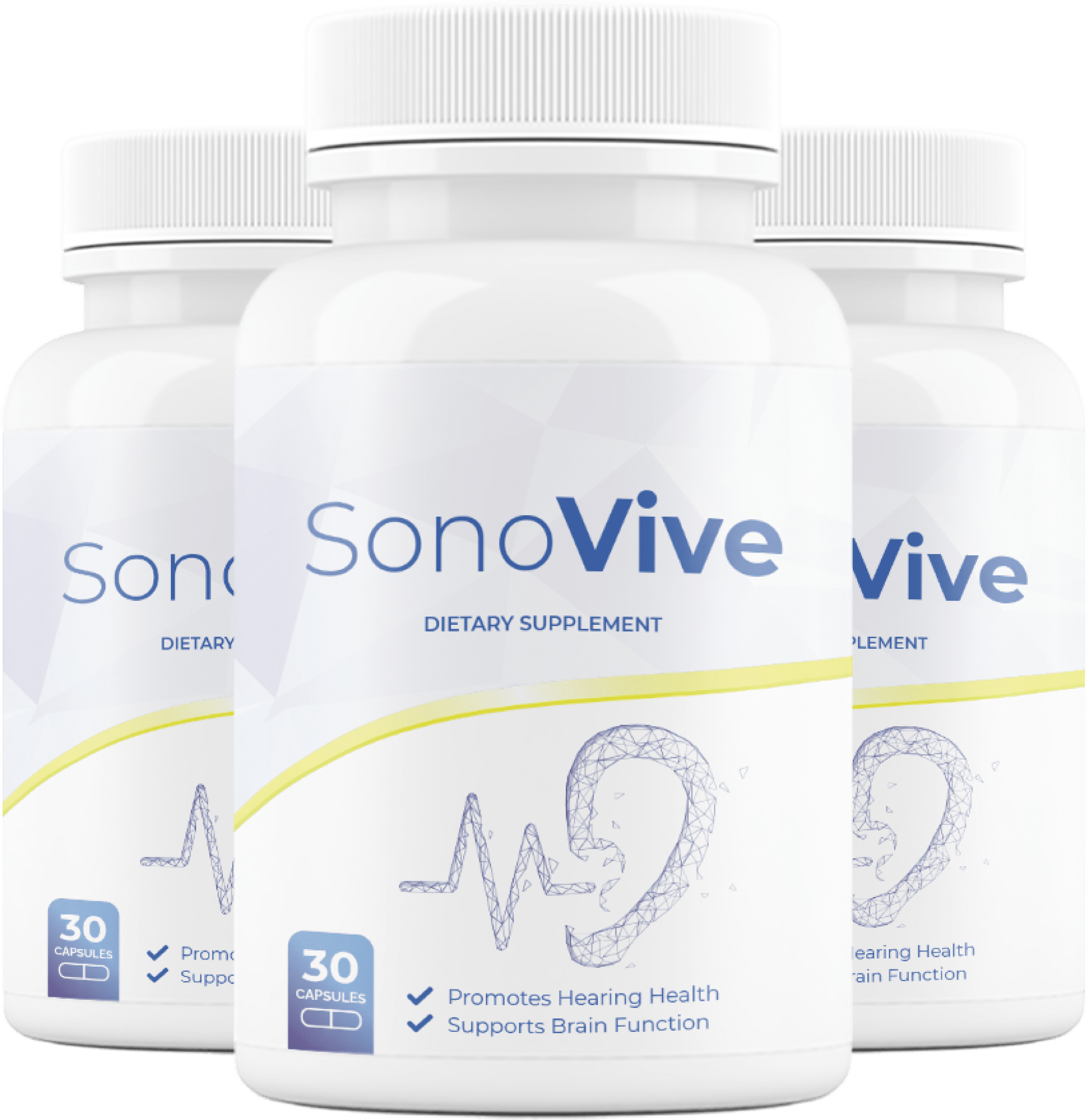 SonoVive hearing health dietary supplement bottles - buy online